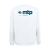 Sudadera de algodón con tres botones en color gris claro con logotipo de la Fundación MTP