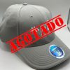 Gorra gris claro de visera curva con logotipo de Fundación MTP. AGOTADA.